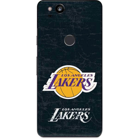 NBA Los Angeles Lakers Black Primary Logo Google Pixel 2 Skin
